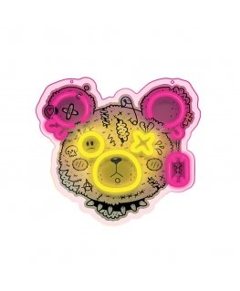 Neon ART LED PUNK TEDDY BEAR pink-yellow FLA01 Forever Light