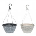 Flower box with tray Gaia 50x18x17cm grey