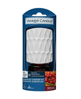 Yankee Candle ScentPlug Organic Pattern elektrinis difuzorius lizdui ir Juodas Cherry papildymui