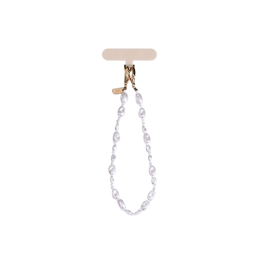 Case UNIQ Coehl Perla Handstrap universal sznurek do telefonu na rękę white/white pearl