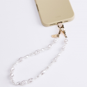 Dėklas UNIQ Coehl Perla Handstrap universalus sznurek do telefonu na rękę balta/baltas pearl Dėklas UNIQ Coehl Perla Handstrap universalus sznurek do telefonu na rękę balta/baltas pearl