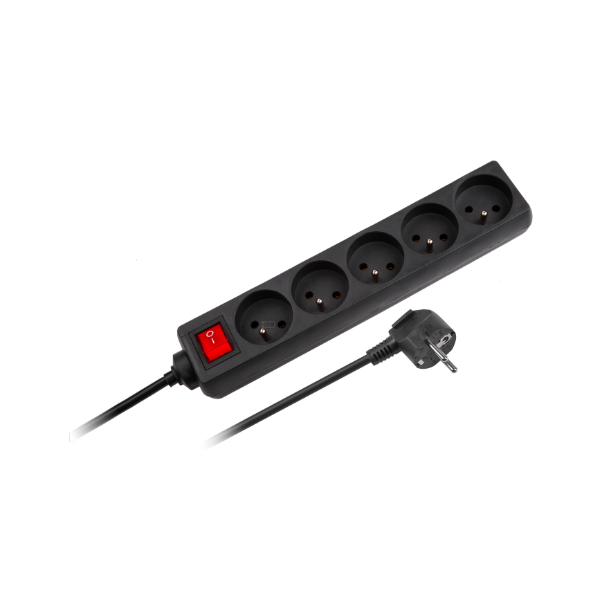 Rebel extension cord 5 sockets with switch 3m - 1.5mm – 2