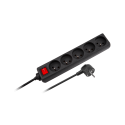 Rebel extension cord 5 sockets with switch 3m - 1.5mm Rebel extension cord 5 sockets with switch 3m - 1.5mm