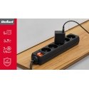 Rebel extension cord 5 sockets with switch 3m - 1.5mm Rebel extension cord 5 sockets with switch 3m - 1.5mm