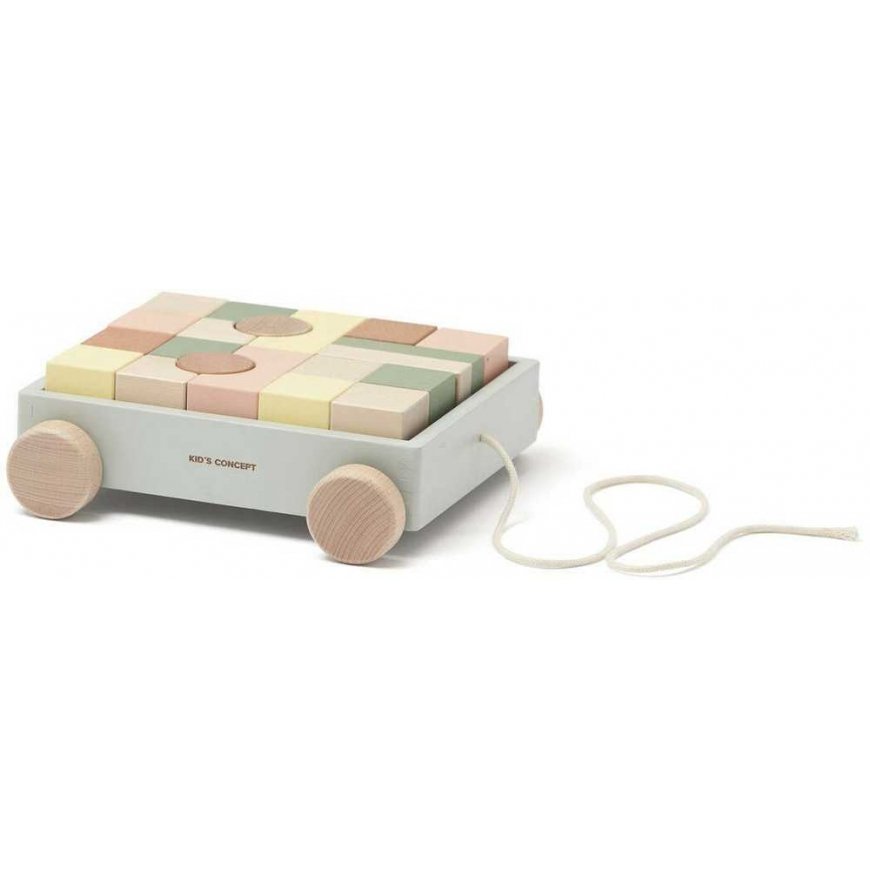 Kid's Concept - Vežimėlis su EDVIN kaladėlėmis | Daugiaspalvis (EDVIN) – 2