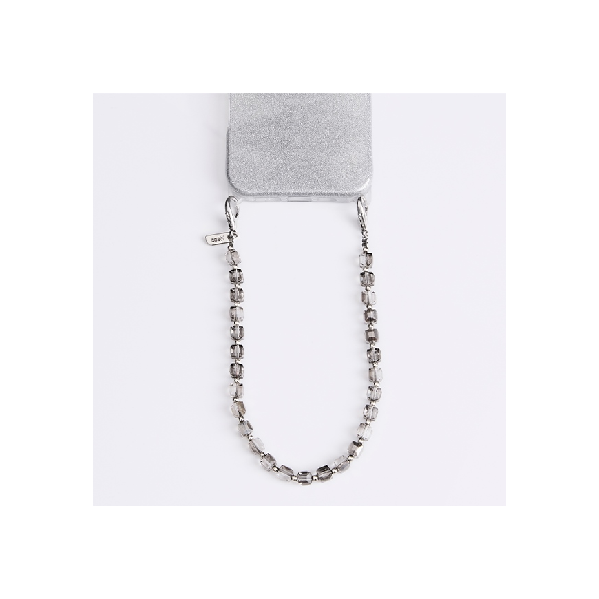 Case UNIQ Coehl Candy Gem Handstrap universal sznurek do telefonu na rękę silver/silver sparkling – 2