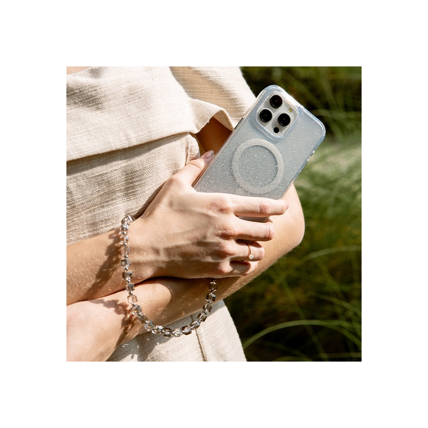 Case UNIQ Coehl Candy Gem Handstrap universal sznurek do telefonu na rękę silver/silver sparkling – 4