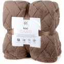 Eurofirany Koc narzuta 150x200 Caro sand color dark with microfiber D91
