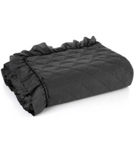 Narzuta Vanesa 170x210 black with fringe Eurofirany