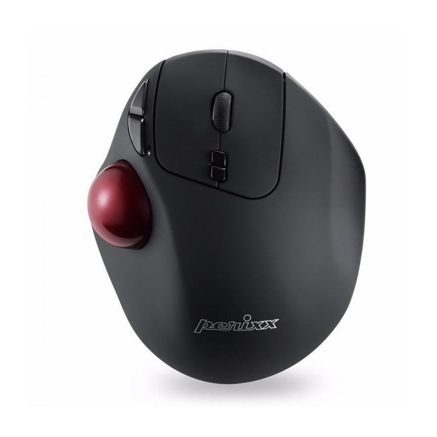 Perixx PERIMICE 717 Wireless Mouse Laser Trackball 34mm Black