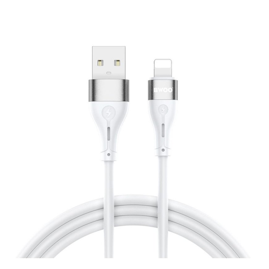 BWOO Minimalist Silicone 3A Cable X280L USB-A to Lightning white – 2