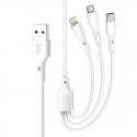 XO cable NB230 3w1 USB - Lightning + USB-C + microUSB 1,0m 2,4A XO cable NB230 3w1 USB - Lightning + USB-C + microUSB 1,0m 2,4A