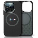 Case BMW BMHMP16S23SROK iPhone 16 6.1" black/black hardcase M Silicone Printed Ring MagSafe