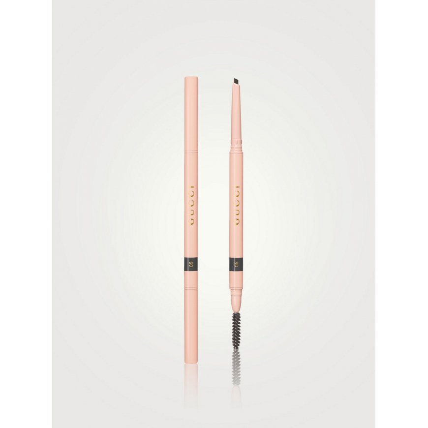 Gucci, Stylo A Sourcils, Waterproof, Double-Ended, Eyebrow Cream Pencil, 05, Gris, 0.09 g