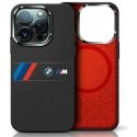 Case BMW BMHMP16X23SAXK iPhone 16 Pro Max 6.9" black/black hardcase Silicone Middle Stripe MagSafe