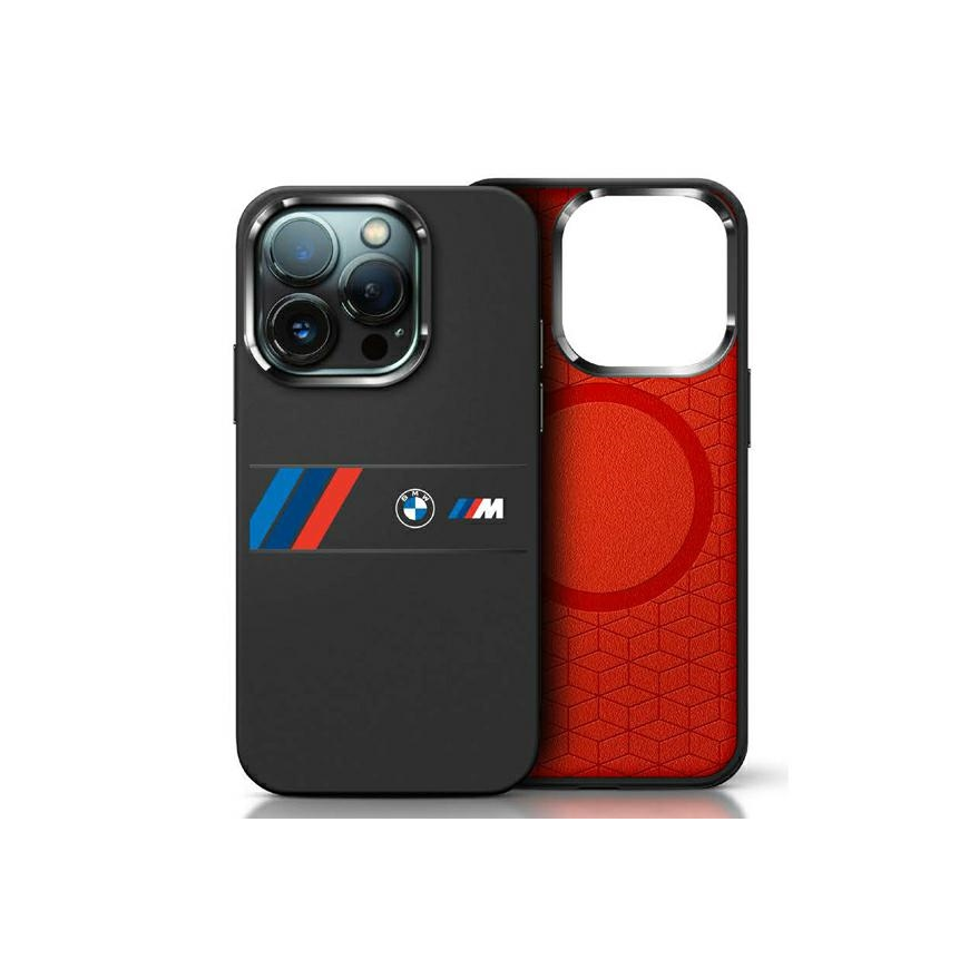 Case BMW BMHMP16X23SAXK iPhone 16 Pro Max 6.9" black/black hardcase Silicone Middle Stripe MagSafe – 2