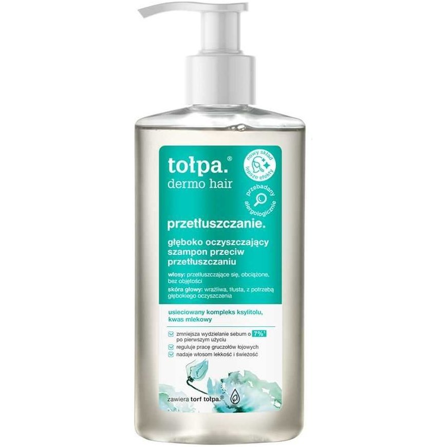 TOŁPA Dermo Hair Greasing Šampūnas giliai valanti priemonė nuo riebalavimosi 250 ml – 3