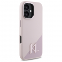 Case Karl Lagerfeld KLHMP16SSCMKMPCP iPhone 16 6.1" pink/pink hardcase Silicone Shadow Metal Initial MagSafe