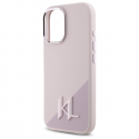 Case Karl Lagerfeld KLHMP16SSCMKMPCP iPhone 16 6.1" pink/pink hardcase Silicone Shadow Metal Initial MagSafe