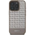 DKNY PU Leather Repeat Pattern Bottom Stripe MagSafe Case for iP