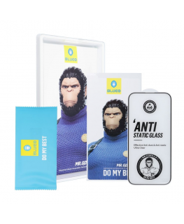 BlueO 5D Mr. Monkey tempered glass with frame Apple iPhone 16 bl