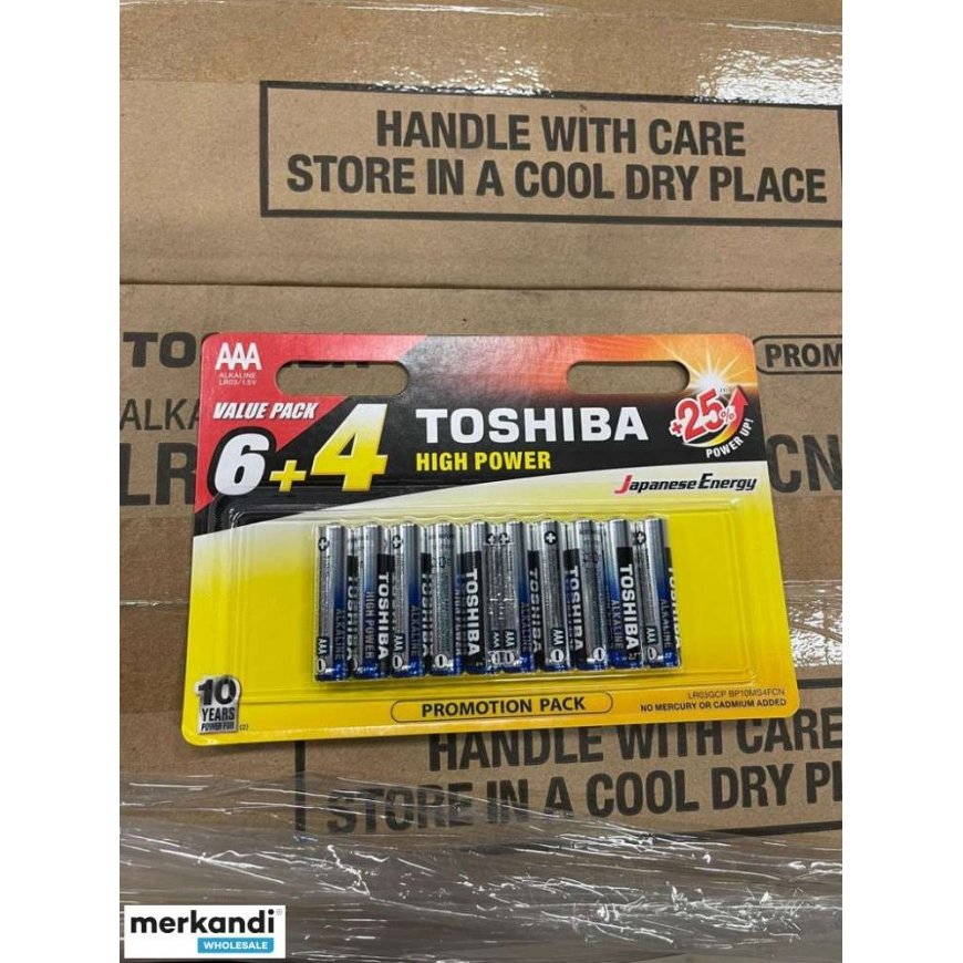 TOSHIBA AAA alkaline batteries 10 pack