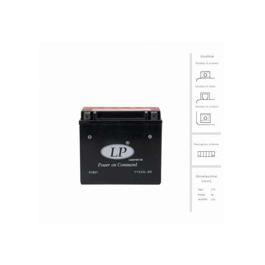Landport Akumuliatorius 18 Ah 12V