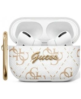 Case Guess GUAP2PG4GPH AirPods Pro 2 (2022/2023) cover white/white 4G Hook