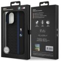 Dėklas BMW BMHMP16S23SHEB iPhone 16 6.1" juoda/juodas hardcase Silicone Hexagon Mėlyna Line MagSafe