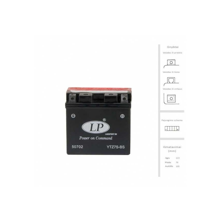 Landport Battery 6 Ah 12V