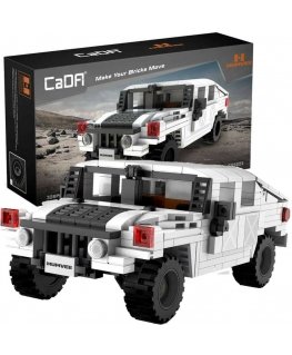 Klocki Konstrukcyjne CaDA małe autko Chassis Humvee white samochod terenowy 328 parts