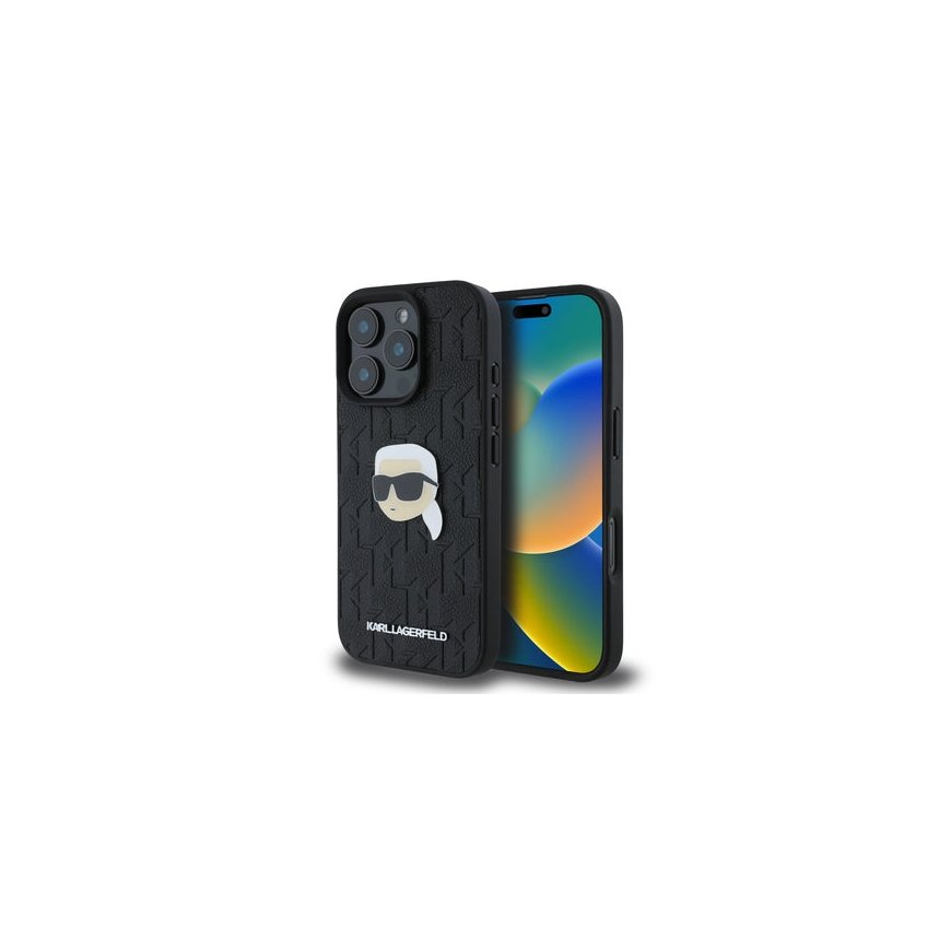 DKNY PU Leather Repeat Pattern Tonal Stripe Case for iPhone 16 P – 2