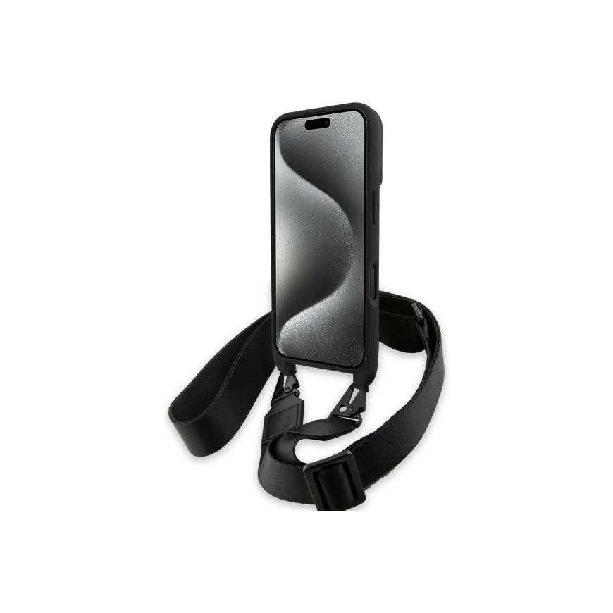 Case BMW BMHCP16S23PSCCK iPhone 16 6.1" black/black hardcase M Edition Carbon Stripe & Strap – 4