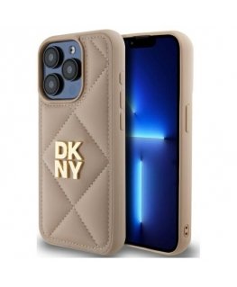 DKNY DKHCP15XPQDSLE iPhone 15 Pro Max 6.7" beige/beige Quilted Stack Logo