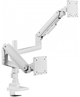 Mozi Infinity Line Dual monitor arm, white