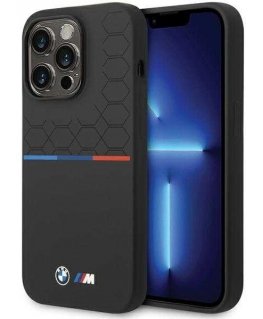 Case BMW BMHCP15L22SMPK iPhone 15 Pro 6.1" black/black Silicone Pattern
