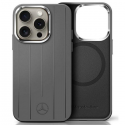 Case Mercedes MEHMP16X23SUVSA iPhone 16 Pro Max 6.9" gray/grey hardcase Silicone Vertical Tonal Stripes MagSafe
