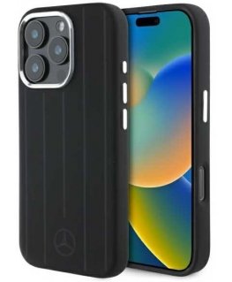 Dėklas Mercedes MEHMP16X23SUVSK iPhone 16 Pro Max 6.9" juoda/juodas hardcase Silicone Vertical Tonal Stripes MagSafe