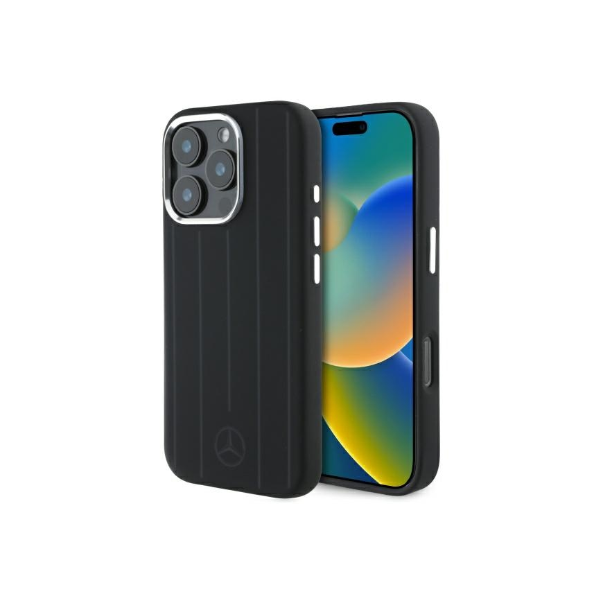 Case Mercedes MEHMP16X23SUVSK iPhone 16 Pro Max 6.9" black/black hardcase Silicone Vertical Tonal Stripes MagSafe – 4