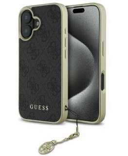 Case Guess GUHCP16MGF4GGR iPhone 16 Plus 6.7" black/black hardcase 4G Charms Collection