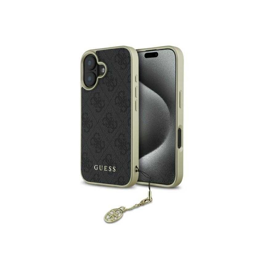 Dėklas Guess GUHCP16MGF4GGR iPhone 16 Plus 6.7" juoda/juodas hardcase 4G Charms Collection