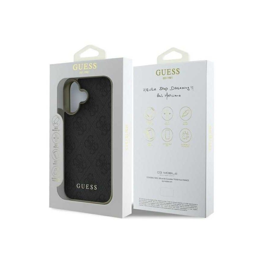 Case Guess GUHCP16MGF4GGR iPhone 16 Plus 6.7" black/black hardcase 4G Charms Collection – 3