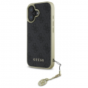 Dėklas Guess GUHCP16MGF4GGR iPhone 16 Plus 6.7" juoda/juodas hardcase 4G Charms Collection Dėklas Guess GUHCP16MGF4GGR iPhone 16 Plus 6.7" juoda/juodas hardcase 4G Charms Collection