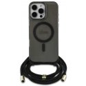 Case Guess GUHMP16LHCTSGNSK iPhone 16 Pro 6.3" black/black hardcase Crossbody Cord Script MagSafe Case Guess GUHMP16LHCTSGNSK iPhone 16 Pro 6.3" black/black hardcase Crossbody Cord Script MagSafe