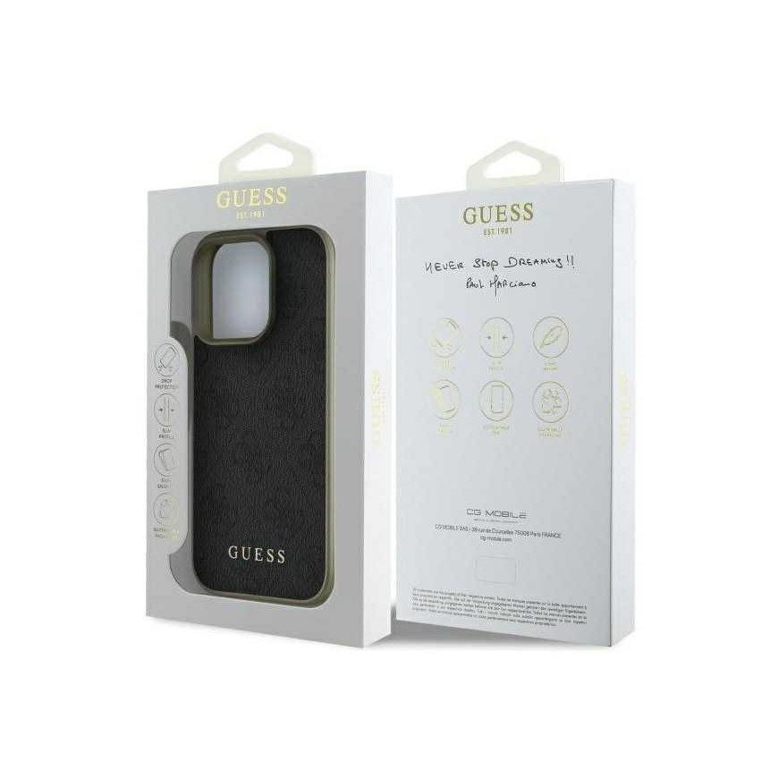 Case Guess GUHCP16XGF4GGR iPhone 16 Pro Max 6.9" black/black hardcase 4G Charms Collection – 3