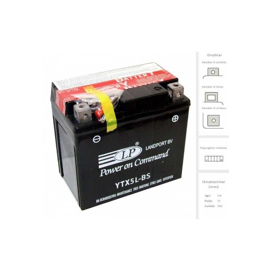 Landport Battery 4 Ah 12V