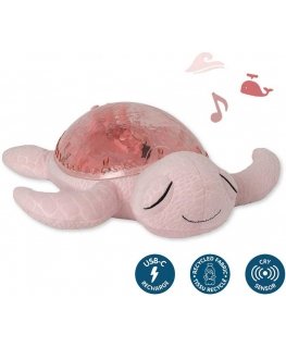 Projector with positive light - Żółw podwodny pink ECO - Cloud b® Tranquil Turtle™