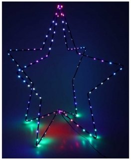 Christmas Decoration STAR 3D DECORATIVE HANGING 120LED RGB 80CM