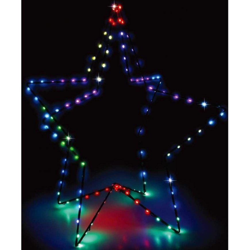 Christmas Decoration 3D STAR DECORATIVE HANGING 120LED RGB 80CM – 3