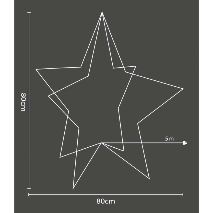Christmas Decoration 3D STAR DECORATIVE HANGING 120LED RGB 80CM – 4